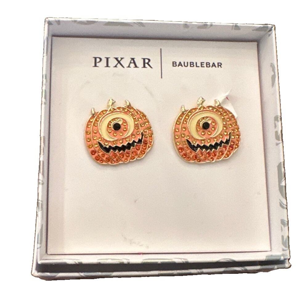 BaubleBar Pixar Disney Monsters, Inc. Mike Wazowski Pumpkin Earrings